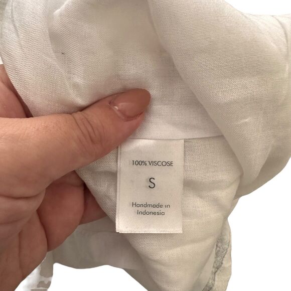 AURA Sleeveless Babydoll Mini Dress White NWT Small - Picture 6 of 6